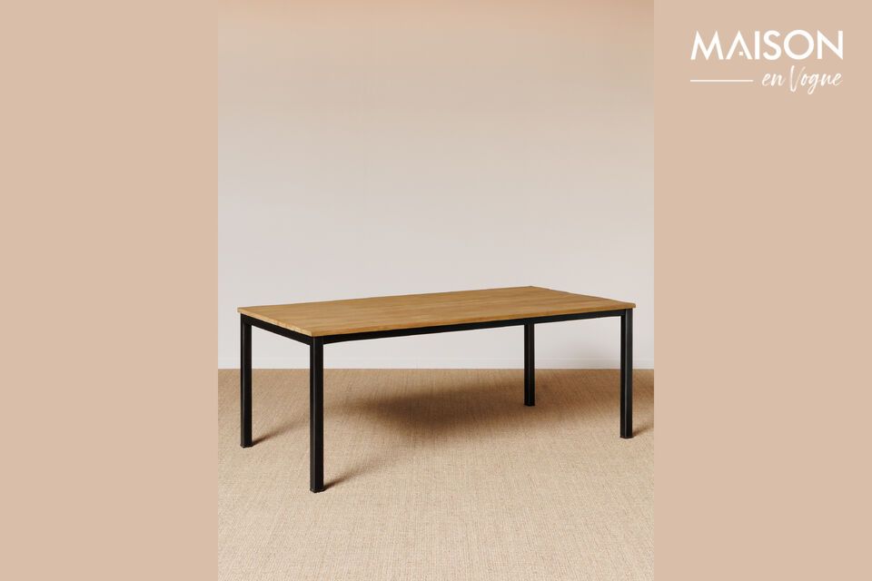 Contemporary beige teak garden table Chehoma