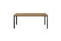 Miniature Contemporary beige teak garden table Clipped