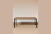 Miniature Contemporary beige teak garden table 2