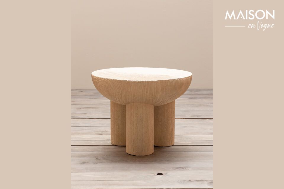 Cool beige resin side table Chehoma