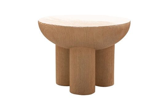 Cool beige resin side table Clipped