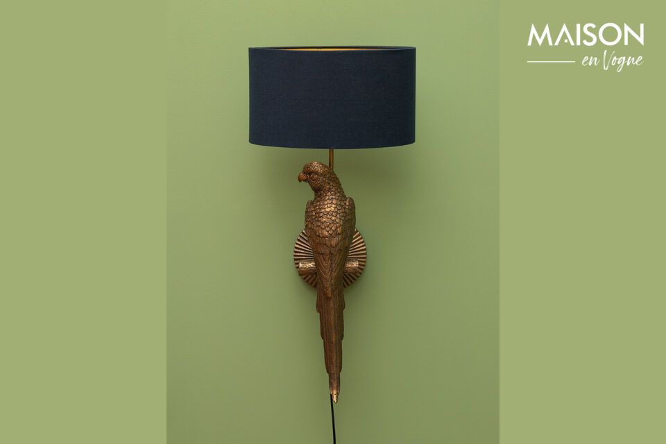 Copper resin wall light Perroquet Chehoma