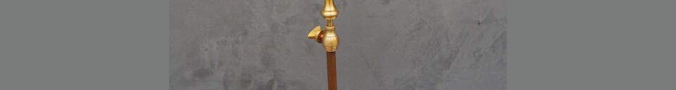 Material Details Copper wooden candleholder 32cm Rust