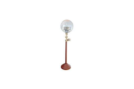 Copper wooden candleholder 32cm Rust