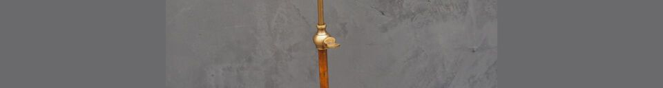 Material Details Copper wooden candlestick 38cm Rust