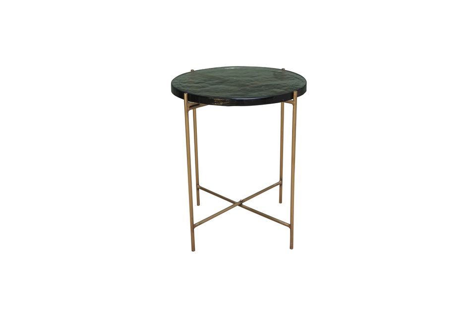 The Courlon side table is also made of a glass top, but it is not fragile