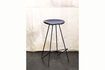 Miniature Coven dark blue metal stool 1