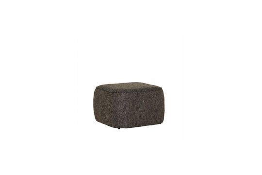 Cube brown fabric pouffe Clipped