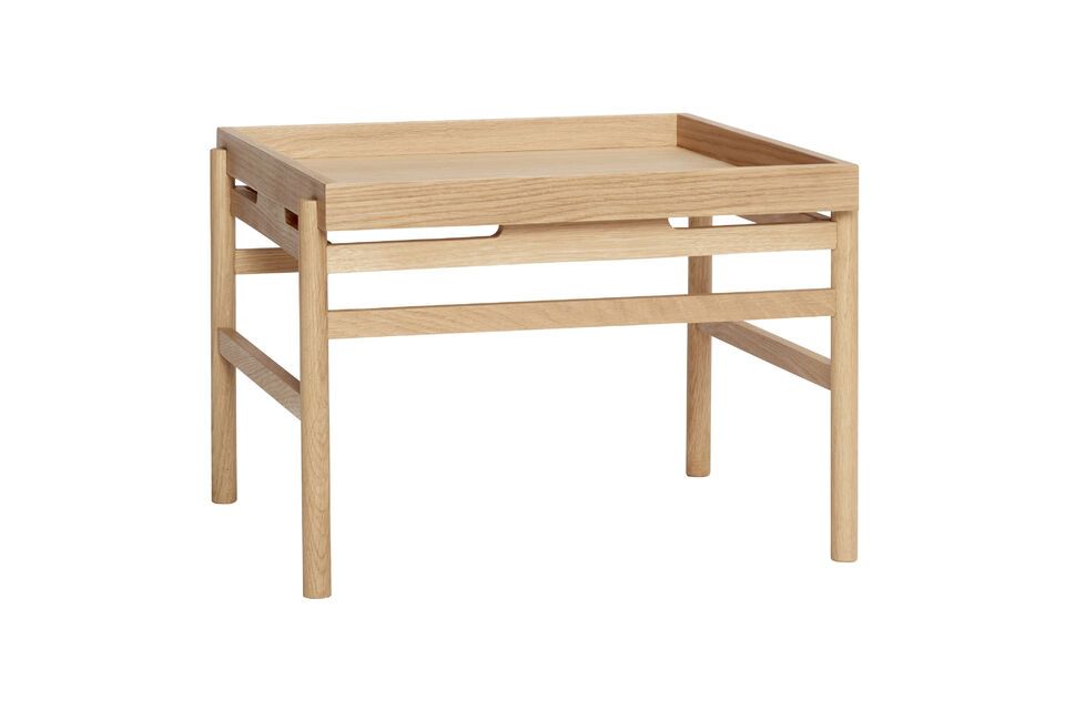 Cube light oak veneer coffee table Hübsch