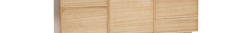 Material Details Cube light oak veneer sideboard