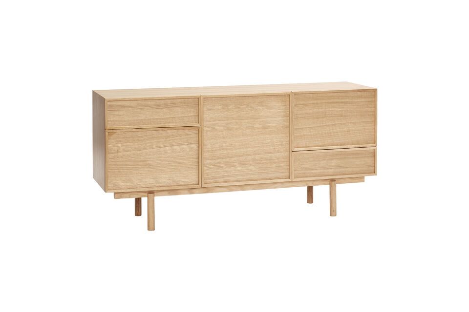 Cube light oak veneer sideboard Hübsch