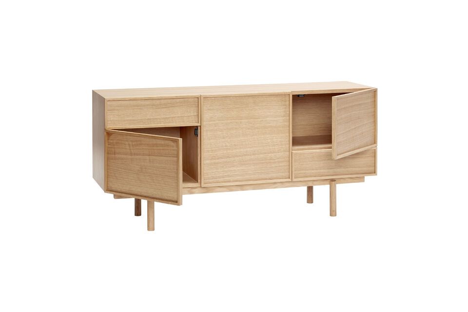 Cube light oak veneer sideboard - 3