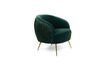 Miniature Curvy dark green velvet armchair 1