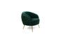 Miniature Curvy dark green velvet armchair Clipped