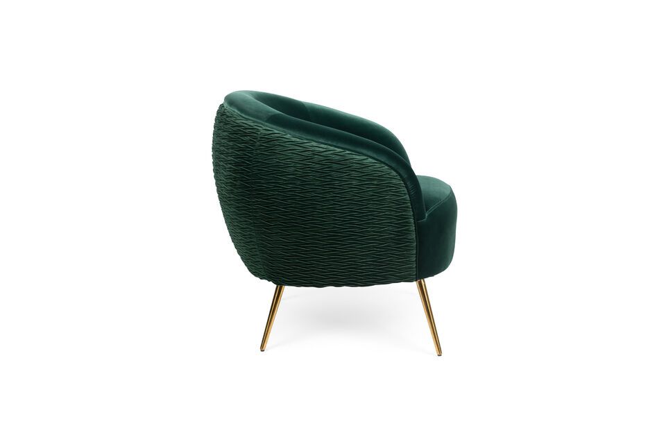 Discover the Curvy armchair in dark green velvet