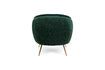 Miniature Curvy dark green velvet armchair 5