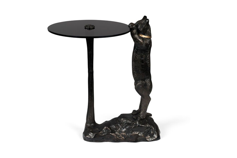 The Cute Cate side table in black glass