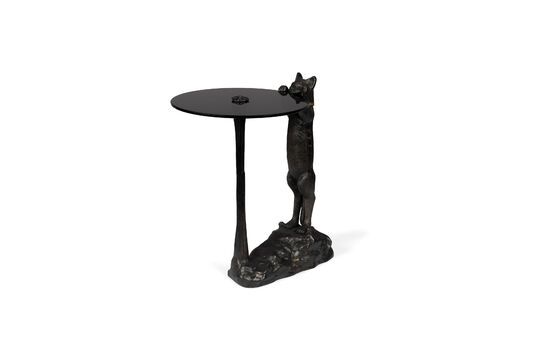 Cute Cate black glass side table Clipped