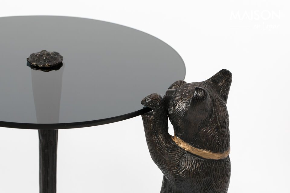 Cute Cate black glass side table - 3