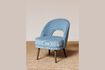 Miniature Cyrus blue fabric armchair 1