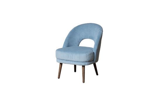 Cyrus blue fabric armchair Clipped