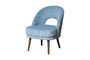 Miniature Cyrus blue fabric armchair Clipped