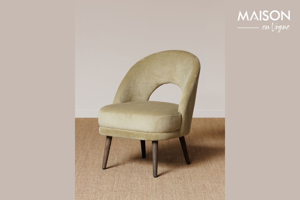 Cyrus green fabric armchair Chehoma