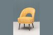 Miniature Cyrus yellow fabric armchair 1