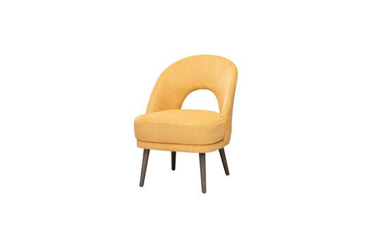 Cyrus yellow fabric armchair Clipped