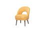 Miniature Cyrus yellow fabric armchair Clipped