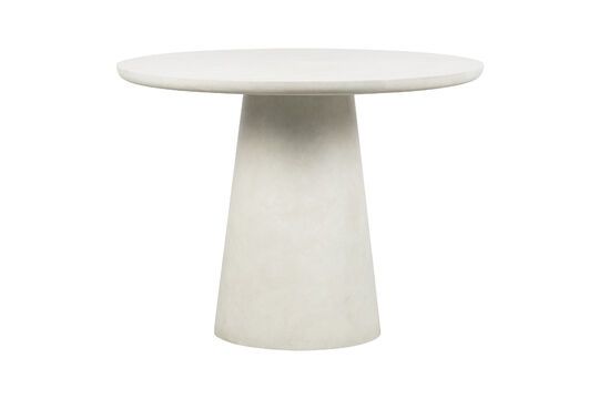 Damon white clay fiber round dining table