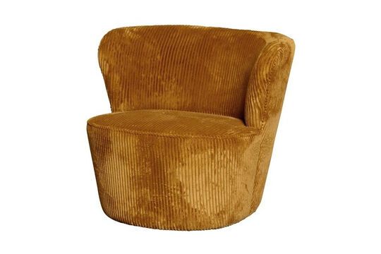 Dandy yellow velvet armchair Clipped