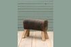 Miniature D'Arçons brown leather stool 1