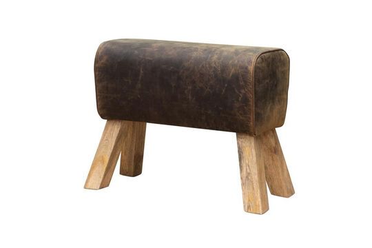 D'Arçons brown leather stool Clipped