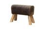 Miniature D'Arçons brown leather stool Clipped