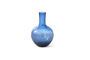 Miniature Dark blue glass vase h50cm Cracked Clipped