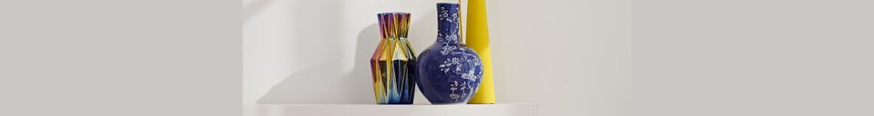 Material Details Dark blue porcelain vase h46cm Blossom