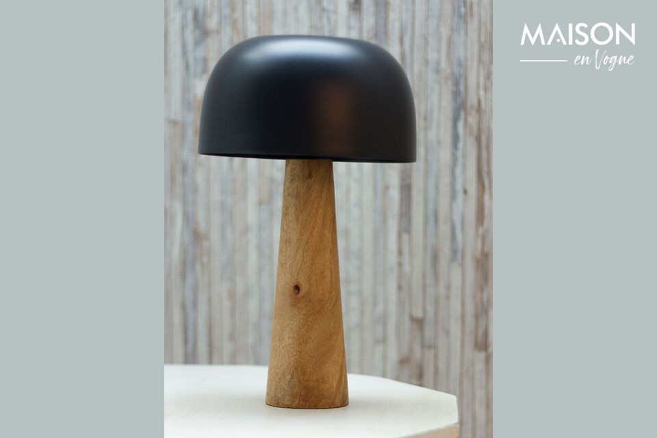 Dark blue wooden table lamp Blue Chehoma