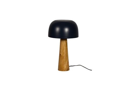 Dark blue wooden table lamp Blue Clipped