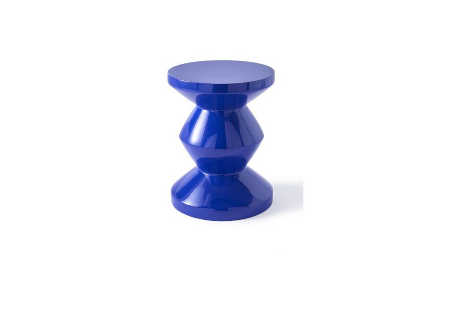 Dark blue Zig zag fiberglass stool Pols Potten