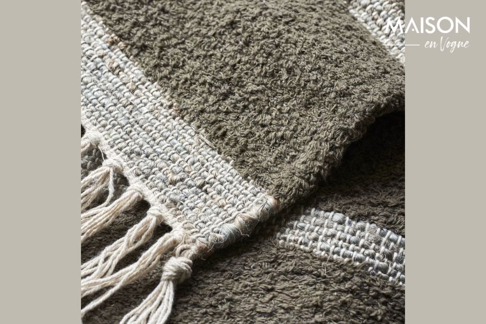 Add warmth and style with this jute rug.