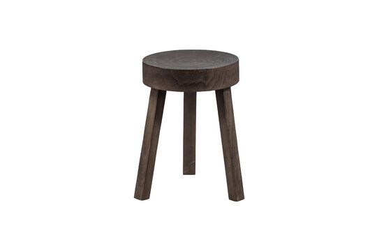 Dark brown wooden stool Sef Clipped