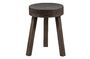 Miniature Dark brown wooden stool Sef Clipped