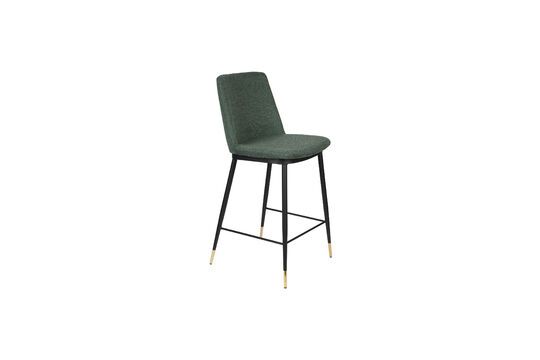 Dark green fabric counter chair Lionel Clipped