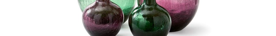 Material Details Dark green glass vase h50cm Cracked