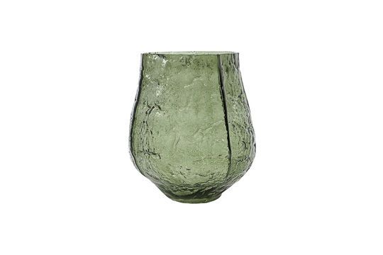 Dark green glass vase Moun Clipped