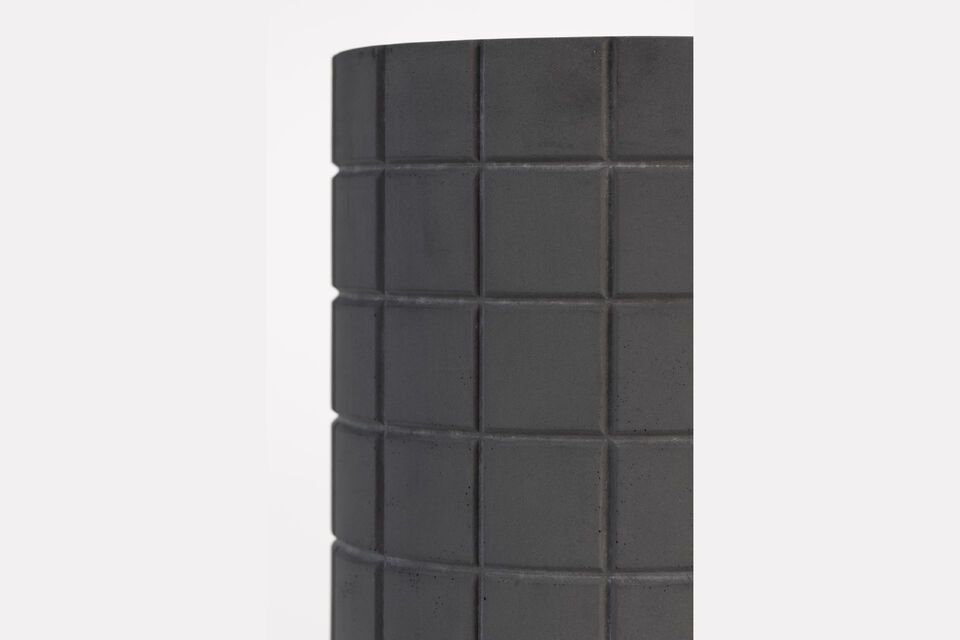 Dark grey concrete vase 26 cm Fajen - 2