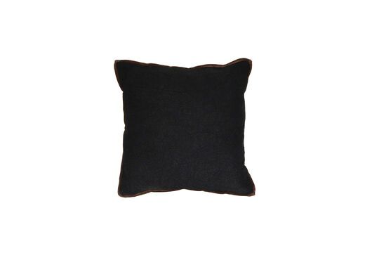 Dark grey cotton cushion Opposites Clipped