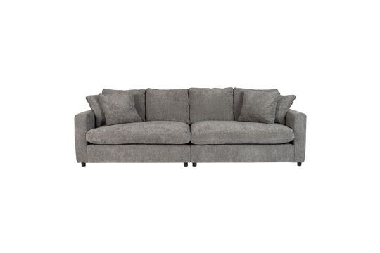 Dark grey fabric 3-seater sofa Sense Clipped