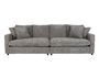 Miniature Dark grey fabric 3-seater sofa Sense Clipped